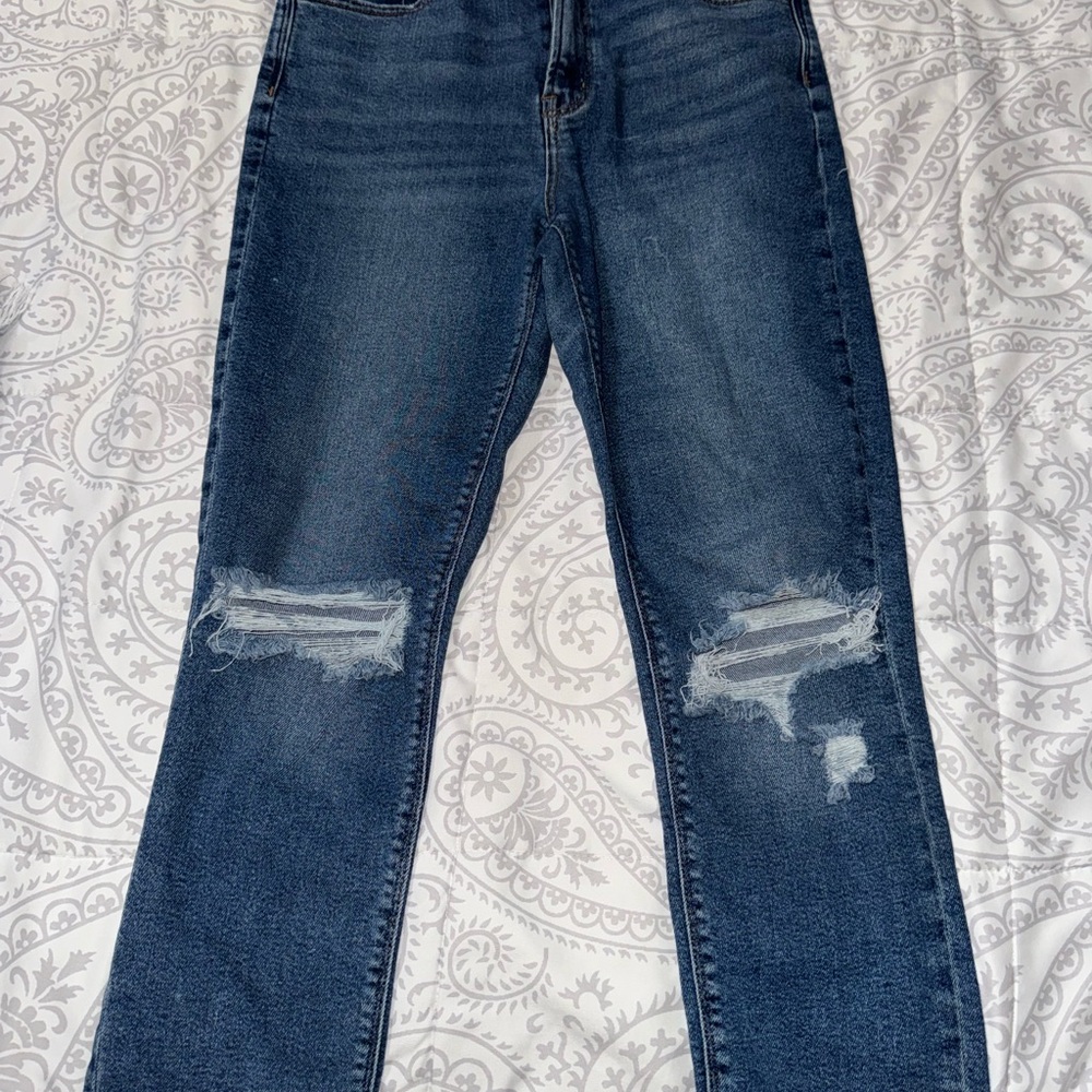 American Eagle Distressed Mom Jeans